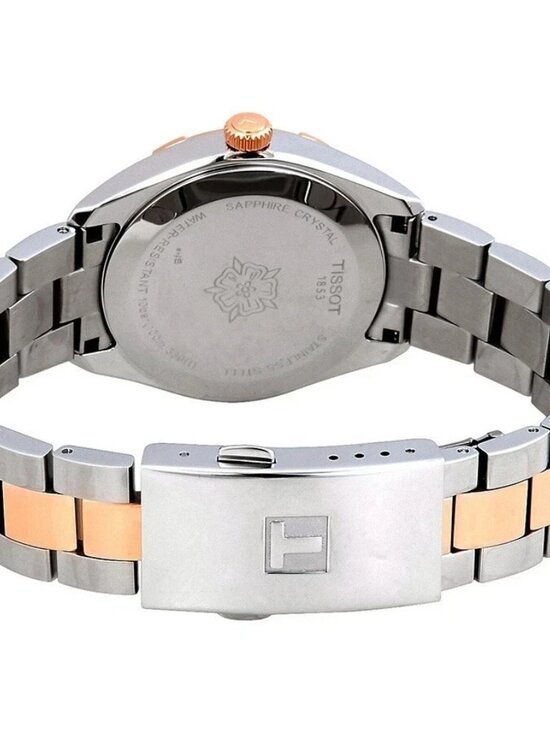 Tissot PR100 Diamond 36mm Two Tone MOP Dial Womens Watch Swiss Quartz main image 9